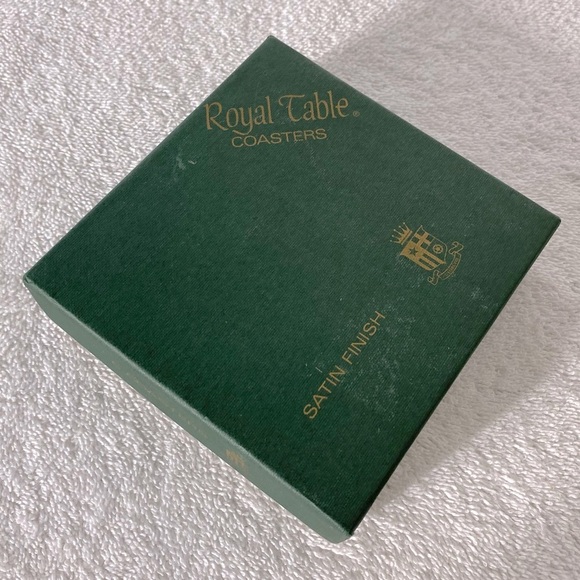 Vintage Royal Table Satin Finish Pink Flower Coasters x6 - Picture 3 of 14